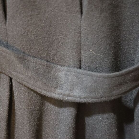 J. Jill Black Pea Coat with Collared Neckline Wool Cashmere Angora LG - Picture 7 of 12